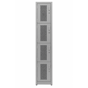 Locker Metálico Ventilado 4 Puertas para Oficina
