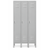Locker Metálico para Oficina 3 Puertas Individuales VERTEX