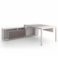 Escritorio en L Horizon | Mueble de Oficina Ejecutivo con Credenza