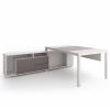 Escritorio en L Horizon | Mueble de Oficina Ejecutivo con Credenza