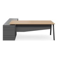 Escritorio Ejecutivo VERTEX | Mueble para Oficina con Credenza Lateral
