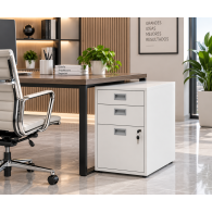 Archivero Metálico VERTEX 3 Gavetas | Mueble para Oficina con Llave