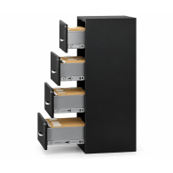 Archivero Metálico FORTIS 4 Gavetas | Mueble para Oficina con Llave